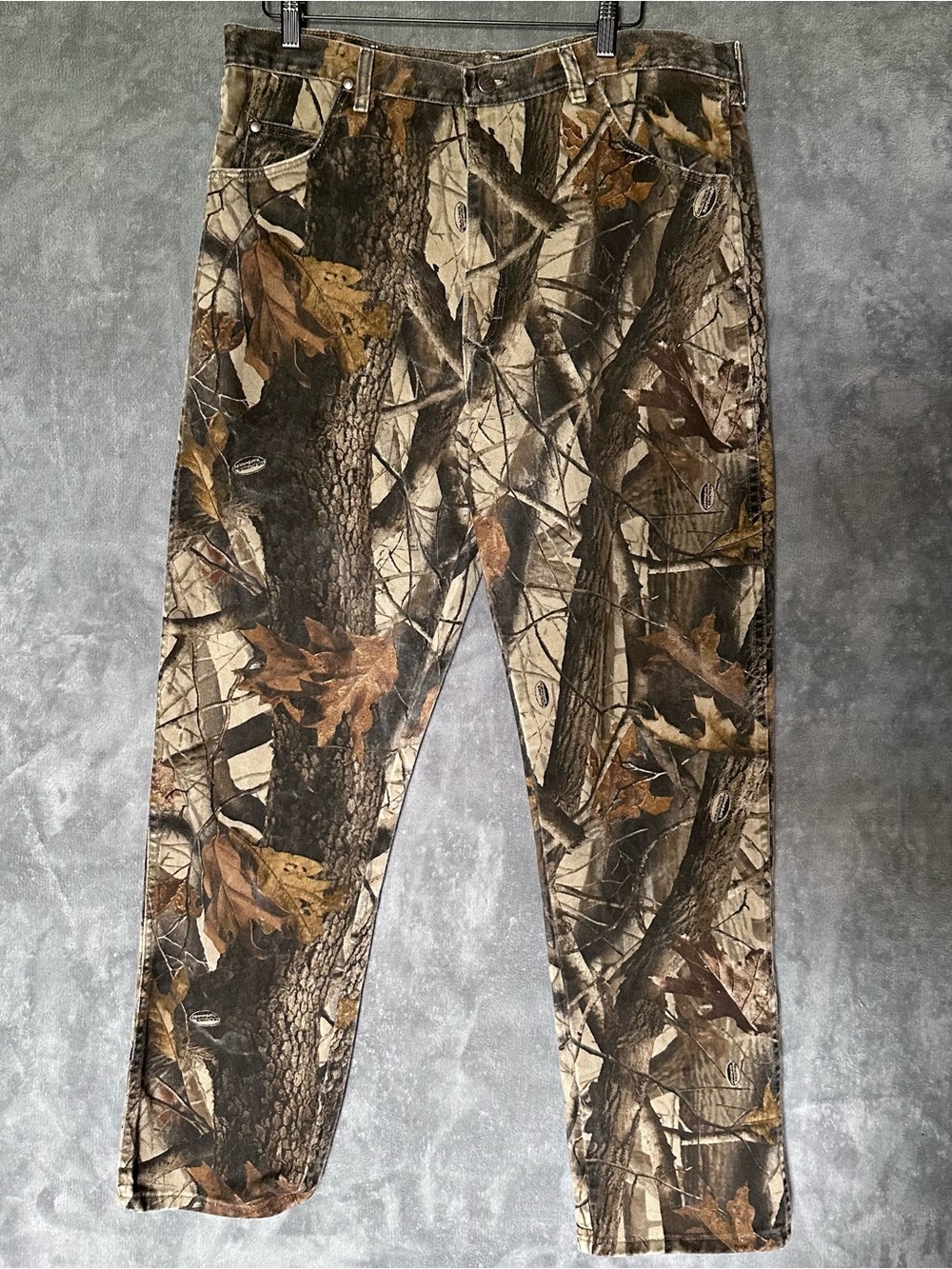 Wrangler Pro Gear vintage 1997 Camo Jeans - Brown/Green Realtree-Style 38x34